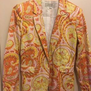 TAHARI Blazer Tropical Paisley